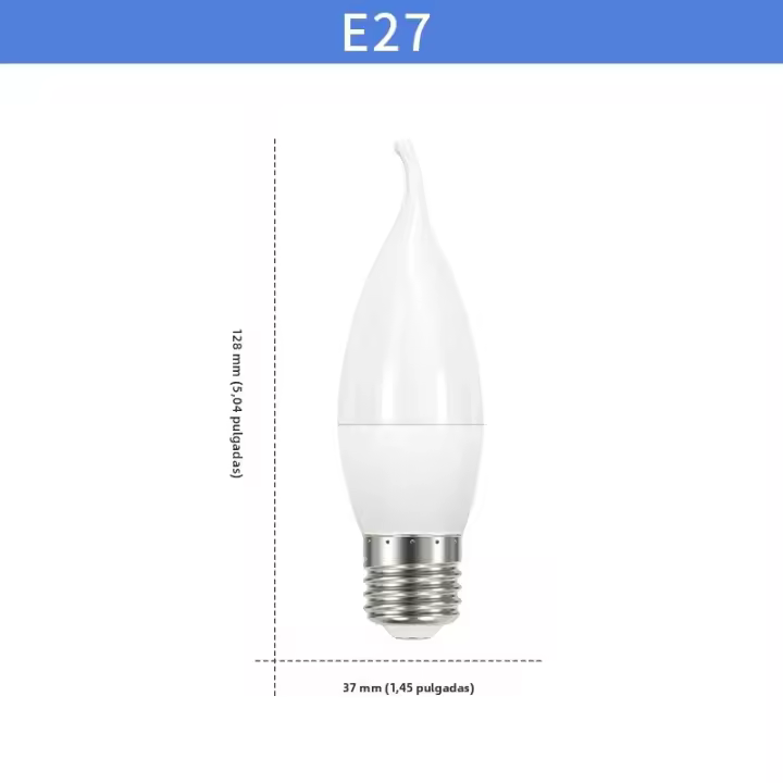 10pcs Bombilla LED E27 E14 220V 3W 6W 9W 12W Luz De Candelabro Ahorradora De Energía Para Decoración De Hogar - 1
