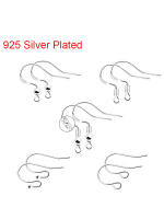 50pcs Gancho Para Pendientes De Plata Esterlina 925 Hipoalergénico Antialérgico Para Fabricación De Joyería DIY Suministros - details 5