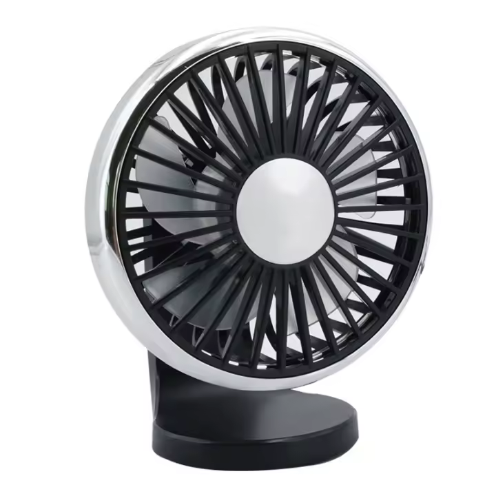 Ventilador de Coche de 3 velidades, portátil, Automático, Eléctrico, refrigerador de Aire, mini ventilador USB Dorado - 1