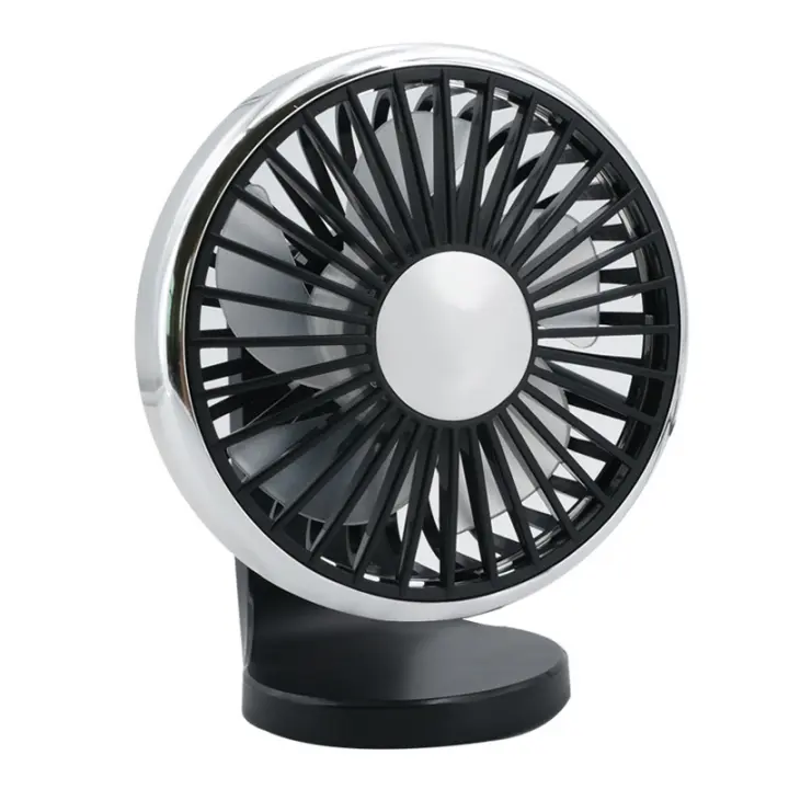 Ventilador de Coche de 3 velidades, portátil, Automático, Eléctrico, refrigerador de Aire, mini ventilador USB Dorado - 1