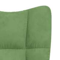vidaXL Sillón de relax de terciopelo verde claro - details 5