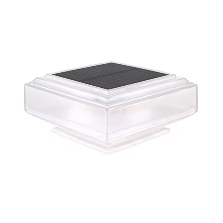 Lámpara Exterior Gran Capacidad De Batería Para Jardín Puerta Poste Cuadrado Impermeable Iluminación Exterior Fácil Y Rápida Instalación Luz De Jardín Moderna - 1