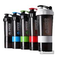 Botella de agua para entrenamiento SANDA con compartimentos para proteínas y pastillero.Capacidad de la botella 500ML - details 0
