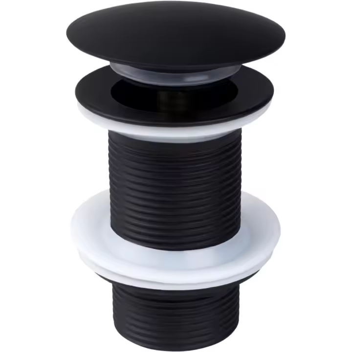 PORCHEDDU Tubo de Drenaje universal, tubo de Drenaje de fregadero Negro sin desborde, tubo de Drenaje de fregadero Negro, tubo de Drenaje Emergent para lavabos, lavabos - 1