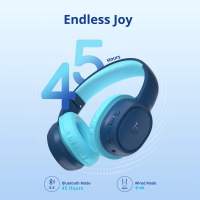 Tronsmart KH02 Auriculares inalámbricos Bluetooth 5.3 para niños, hasta 45 horas de reproducción, plegables y portátiles, micrófono incorporado, limitador de volumen a 93dB, diseño rosa Princesa, ideales para escuela, viaje y avión - details 3