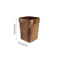 Bandeja De Papel De Madera Cuadrada Para El Hogar Y Oficina Recipiente De Basura Ecológico De Plástico Sin Cubierta Para Baño - details 1