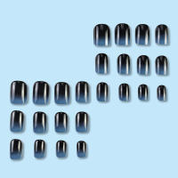 Kit De Uñas Postizas De Presión Para Mujeres Y Niñas 24 Piezas Juego De Uñas Postizas Cortas Cuadradas Con Diseño De Flores Geométricas Y Brillo Moda Oficina - details 42