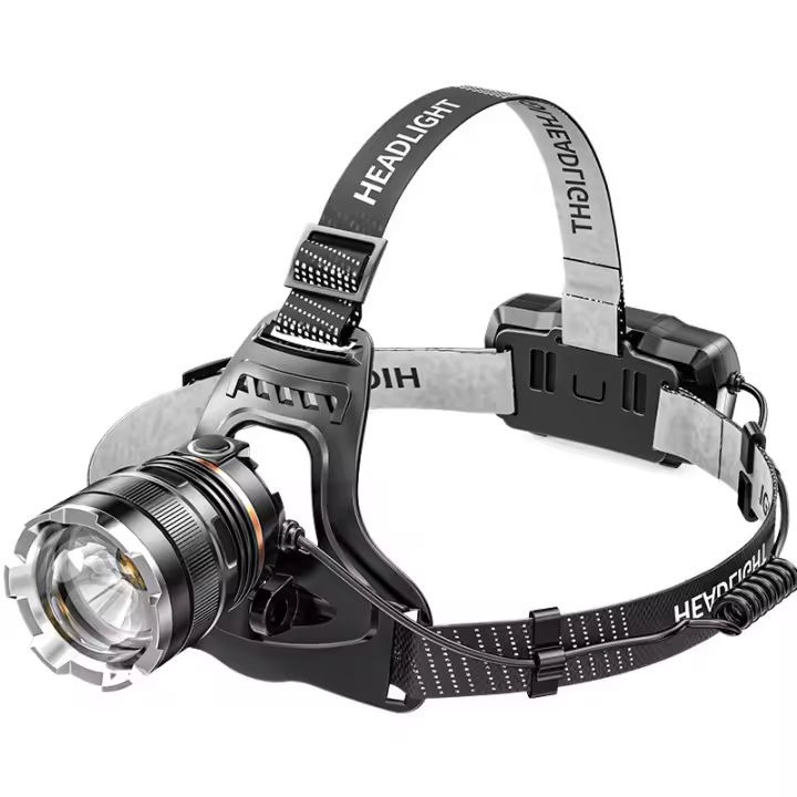 Faro de inducción de luz potente P50 con carga USB para exteriores, impermeable, zoom, de largo alcance, de aleación de aluminio, LED, para pesca - 1