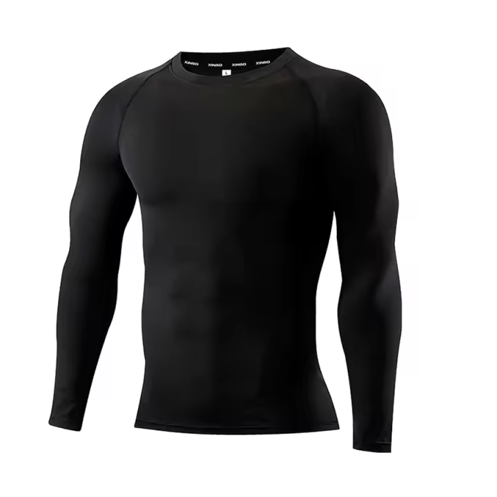Camisetas De Compresión Para Hombres Para Actividad Física Y Ejercicio Con Manga Larga Capas Básicas Cómodas Y Activas - 1