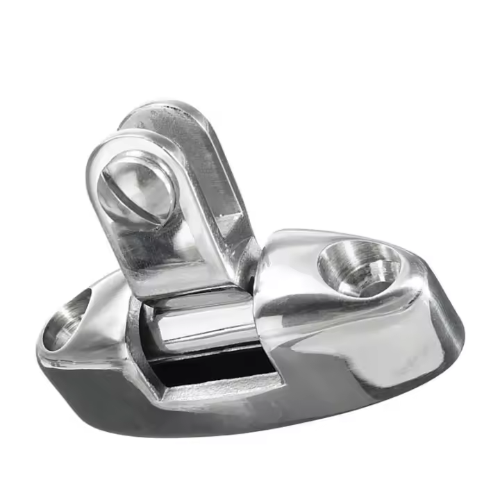Juego De Bisagra De Acero Inoxidable 316 Con Almohadilla De Goma Para Barco Yate De Marina Hebilla De Montaje De Tipo Montaña Plateado Para Toldo Swivel - 1