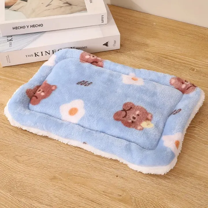 Alfombra De Gato Suave Para Dormir Con Peluche Corto Accesorios Para Mascotas Cama De Peluche Cálido Para Gatos Pequeños Perros Conejos - 1