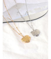 Encanto Metal chapado en oro , joyería de moda, colgante de abrazo de corazón de acero inoxidable,Collar de amor de , cadena hasta la clavícula, collar de Color dorado de 18 quilates para mujer, regalo de joyería de moda - details 6