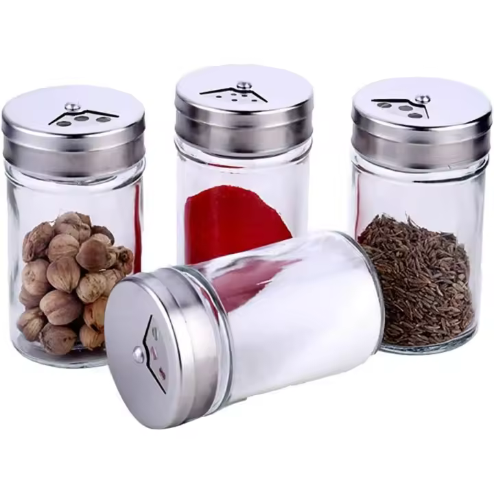 Especieros de Acero Inoxidable - Recipientes para Especias - Pack de 4 - 1