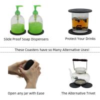5 Pcs Cojines De Bebida De Silicona Con Portajugares Resistente Al Calor Tapete De Secado Para Vaso Protector De Mesas Antideslizante Para Bebidas - details 10