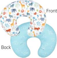 Paquete de 2 Fundas Almohada Lactancia para Bebe recién Nacido en Forma U Lactancia Materna Funda de peluche con Bosques y Flores 22,5x18 Pulgadas (Abeja + Animales) - details 5