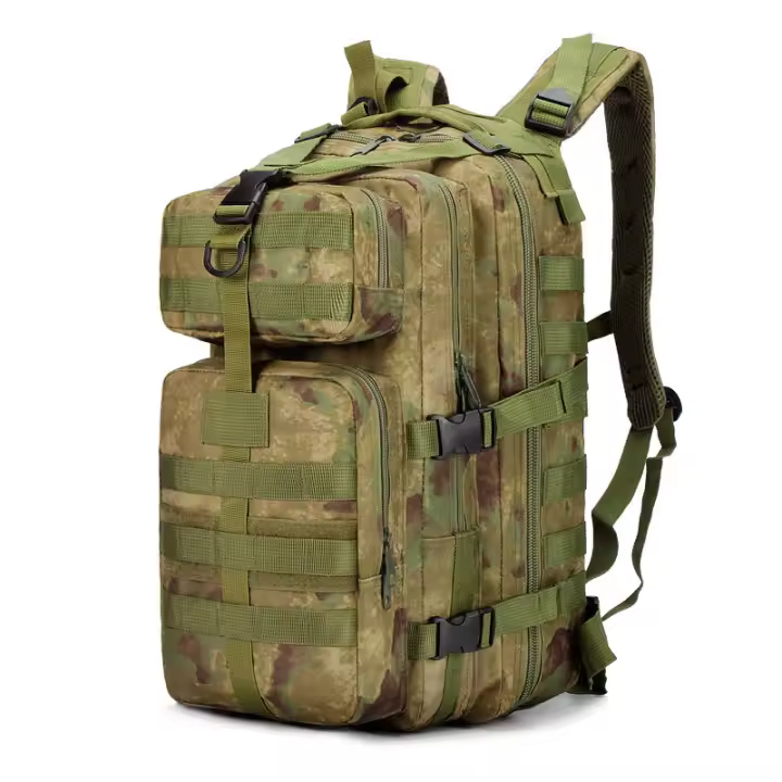 MOV-Mochila táctica de ataque 3P mediana, para aficionados militares, para exteriores, para montañismo, con camuflaje, 35 l - 1
