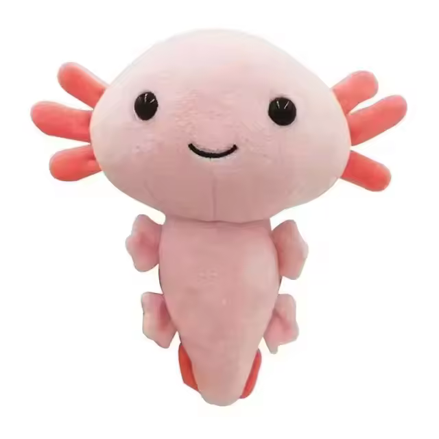 Peluche Kawaii De Axolote Juguetes De Peluche Axolote Pescado Figura De Muñeco Peluche De Color Rosa Regalos Para Niños Y Adultos - 1