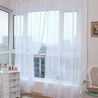 Cortina De Ventana Moderna Tulipán 1Pc Para Sala De Estar Dormitorio Cocina Decoración De Hogar Translúcida De Poliéster - details 20