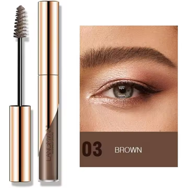 Gel para cejas, tinte/tinte semipermanente para cejas, resistente al agua y al sudor, de secado rápido (marrón claro) - 1
