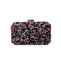Bolso de Fiesta Lujoso de Pedrerías multicolores de una cara máxima elegancia. Medidas 20.5 x 5 x 12 cm - details 2