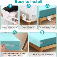 Juego De 4 Clip Para Sábanas Multifuncionales Resistentes Herramienta De Tensión Para Esquinas De Cama Suministro Doméstico - details 5