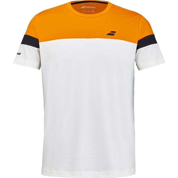 Babolat crew neck t-shirt cream orange