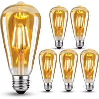 Juego de 6 Bombillas Incandescent LED Edison Vintage E27, 4 W, Bombilla retro ideal para iluminación nostálgica y retro, Blanco Azul - details 0