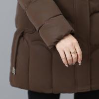 Abrigo De Invierno Para Mujer Con Capucha Acolchado Y Bolsillos Cremallera Cierre De Cremallera Material De Algodón Y Poliéster Estilo Casual - details 4