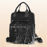 Mochila De Viaje Casual Para Mujer Impermeable De Oxford Gran Capacidad Con Hombros Múltiples Funciones Estilo Escolar - details 16