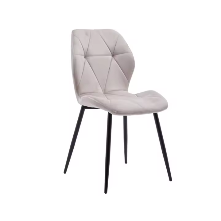 Silla de comedor Lazio con respaldo alto beige 85,5x48x56,5 cm - 1