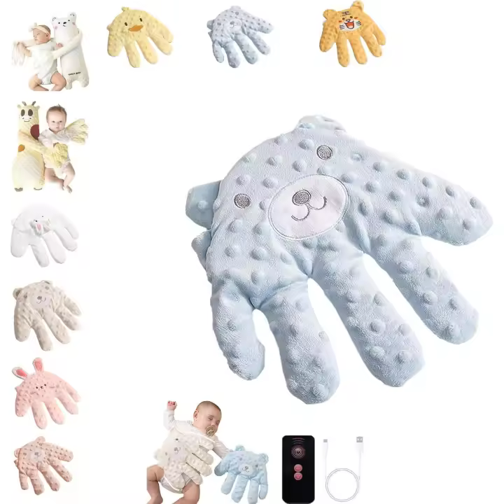 Choco Bear Baby Patter, Baby Patter para dormir, juguete para dormir con palmaditas para bebé, palmaditas en el trasero para dormir, palmaditas en la mano para dormir del bebé, con control remoto (C5-1 juego) - 1