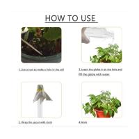 piezas de globo de riego automático para plantas, bombilla de agua de vidrio transparente soplado a mano para interiores - details 1