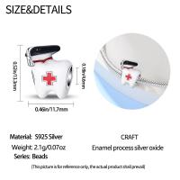 Encantos De Bolas De Plata 925 Para Joyería DIY Serie De Ocupaciones Doctor Artista Musician Enfermera Compatible Con Qikaola Pulseras - details 24