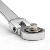 Juego De Llaves De Encaje Ratchet Con Cabeza Flexible 72 Dientes Acero Cromo Vanadio Herramienta Manual Para Reparación De Coches Terminado En Espejo - details 3