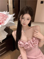 Vestido De Fiesta Mini Rosa Princesa Estilo Francés Con Flores 3D Y Tirantes Spaghetti Para Mujer Vestido Tutú Dulce De Verano - details 9