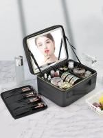 Estuche De Maquillaje Para Mujer Con Espejo Y Gran Capacidad LED Inteligente Estuche De Belleza Y Cuidado De La Piel Para Viajes Estilo Minimalista - details 0