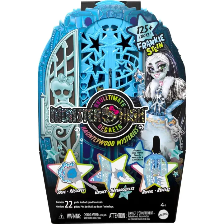 Monster High Skulltimate Secrets Doll and Accessories Set, Hauntlywood Mysteries Frankie Stein with Reveal Closet & 19+ Glam Surprises Like Doll Clothes (Mattel JBG81) - 1