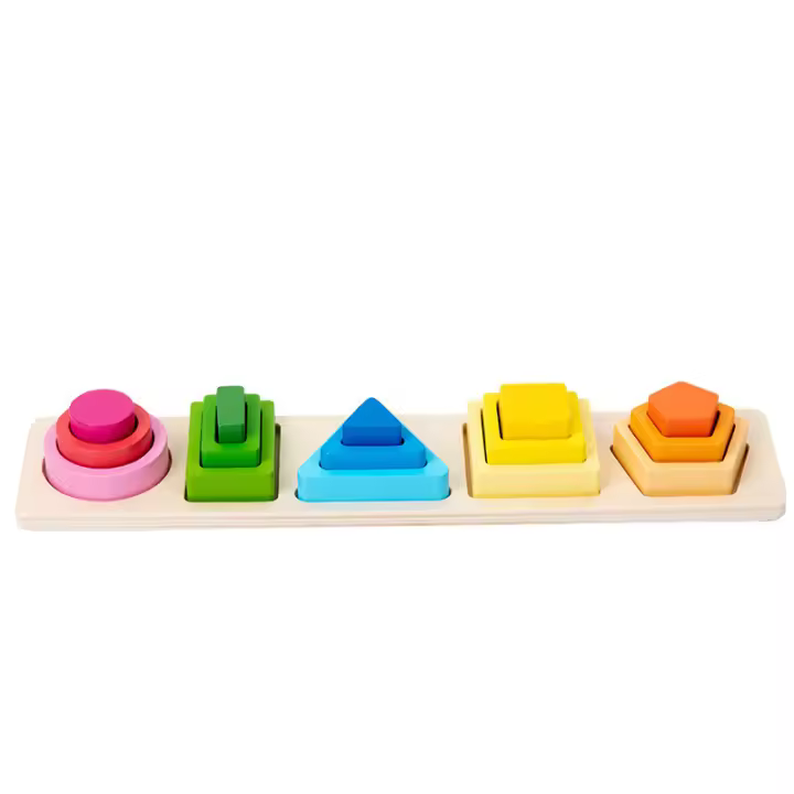 Juguetes Educativos Montessori De Madera Con Atracción Magnética Para Niños Puzzle De Colores Y Formas Para El Desarrollo Cognitivo - 1