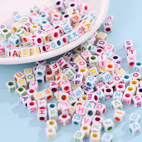 100Pcs Cuentas De Acrílico Para Hacer Joyería Infantil Kit De Cuentas Sueltas Para Pulseras 6x6mm Set De Cuentas Para DIY - details 5
