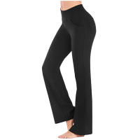 Ogilvy Mather-Pantalones largos de pierna Acampanados para mujer, pantalones largos de cintura alta, estilo Palazzo, elegante, OL - details 7