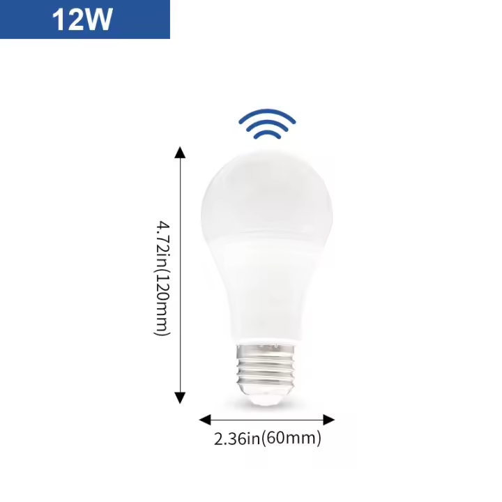 4PCS Lámpara LED Sensor De Movimiento Radar 20W 18W 15W 12W E27 Para Trabajar De Noche En Sala De Estar Pasillo De Escaleras - 1