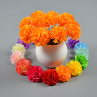 10Pcs Flores Artificiales De Marigold Mexicanas Para Decoración De Halloween Dia De Los Muertos Y Fiestas DIY De Hogar - details 3