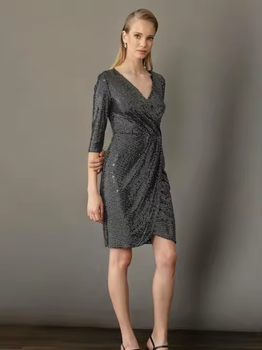 VESTIDO LENTEJUELAS PLANA - 1