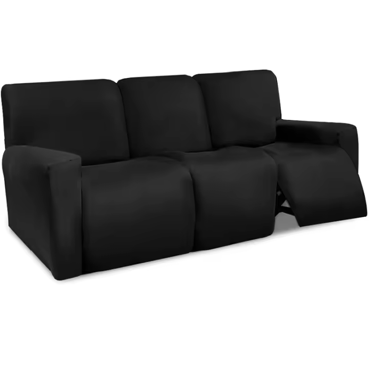 Funda elástica de poliéster-amoniaco para sillón reclinable de color sólido para el hogar, funda de sofá Chivas de estilo americano con todo incluido, funda antipolvo para mecedora - 1
