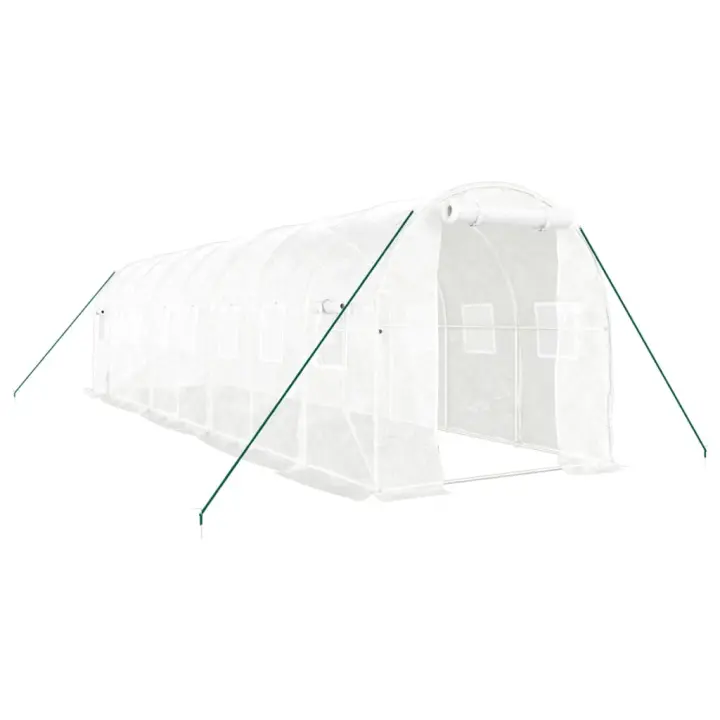 vidaXL Invernadero con Estructura Acero Invernáculo Vivero para Plantas Color Blanco,  Verde, y mas - 1