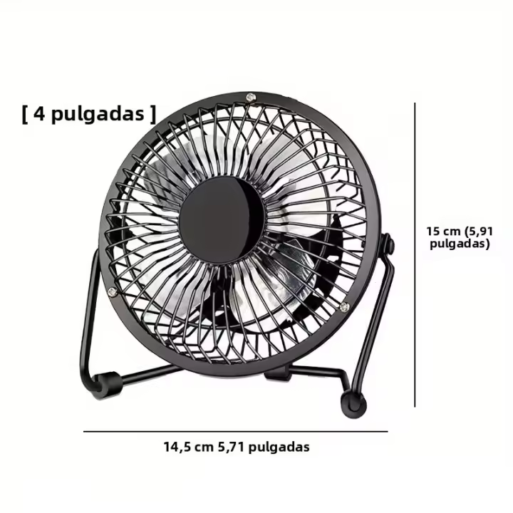Ventilador USB Mini De 4/6 Pulgadas Para Oficina Y Viajes Portátil Para Niños Bebés Y Niñas Pequeñas Breeze Silencioso De Ferroaluminio Para Escritorio - 1