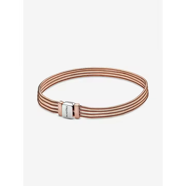 Pandora - Pulsera Pandora Reflexiones™Con múltiples serpientes - Plata de ley, Baño de Oro Rosa de 14 K - 1