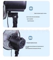 Ventilador eléctrico tres en uno de 12 pulgadas, ventilador doméstico para niños, ventilador de piso con vibración vertical - details 5