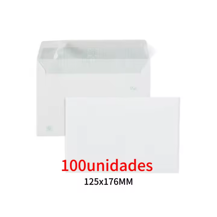Pack 100 Sobres - Sobres americanos  , sobres comerciales , sobres con ventana - 1