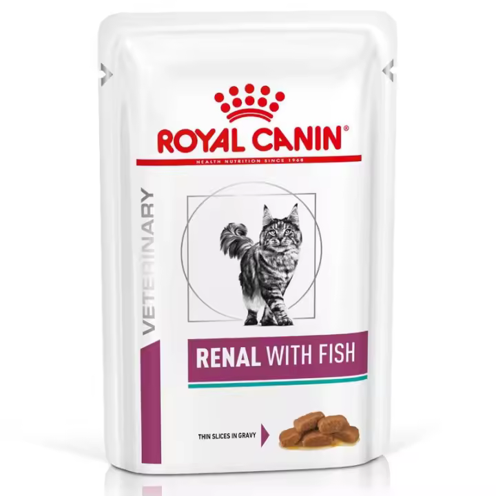 12X85g - Royal Canin Comida Húmeda Renal con Pescado para Gato - 1